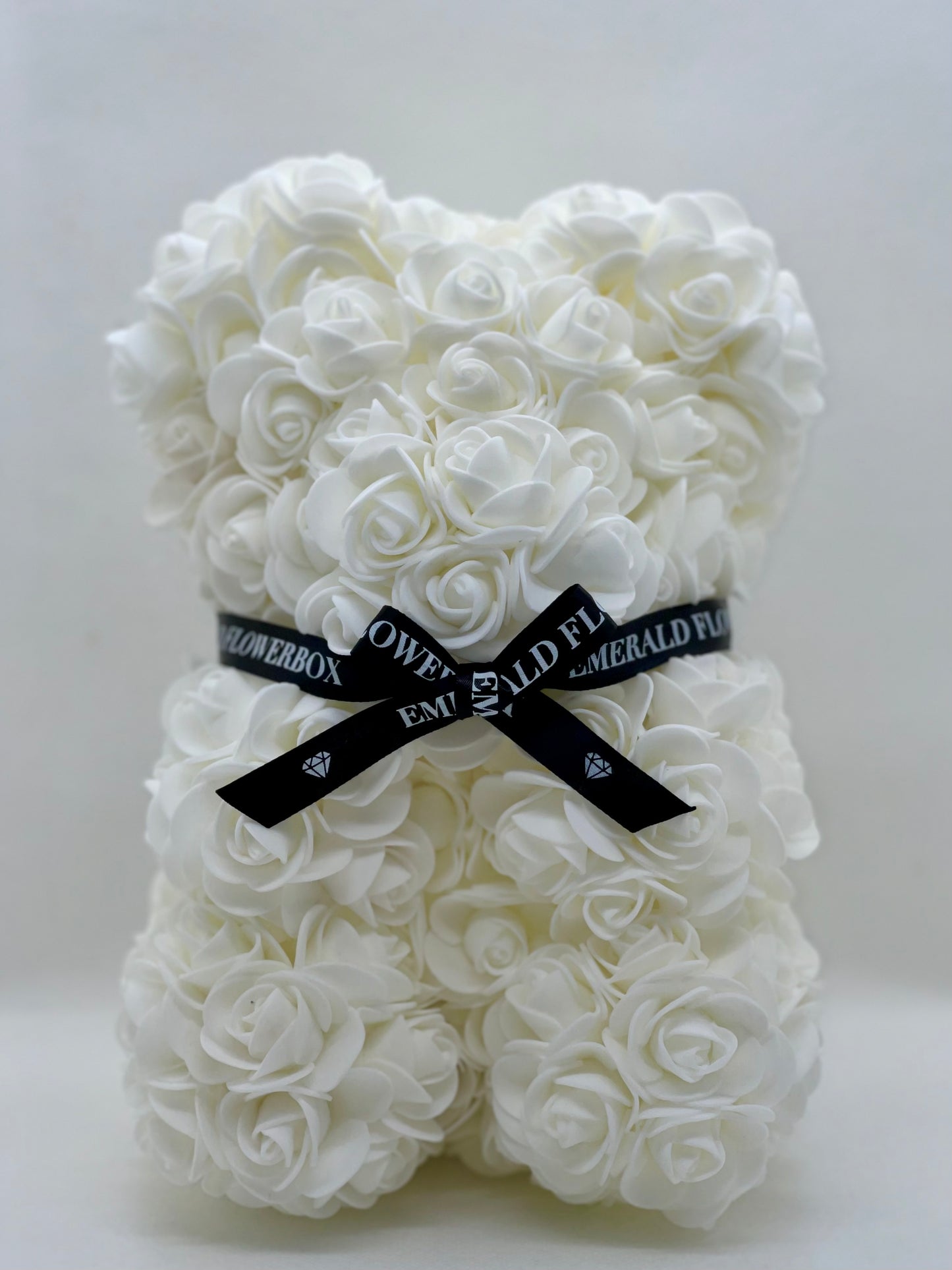 White Diamond Rose Bear - Small