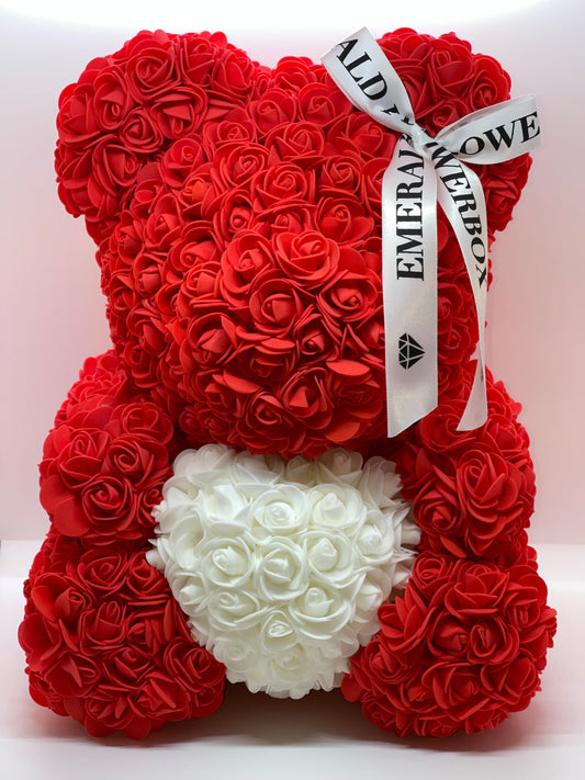 Red Ruby Love Rose Bear - Large