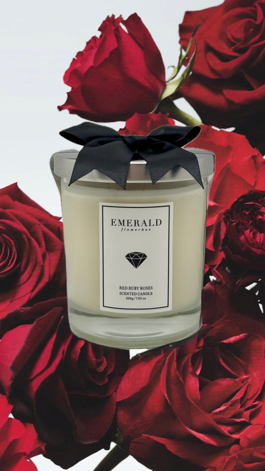 Red Ruby Roses Scented Candle