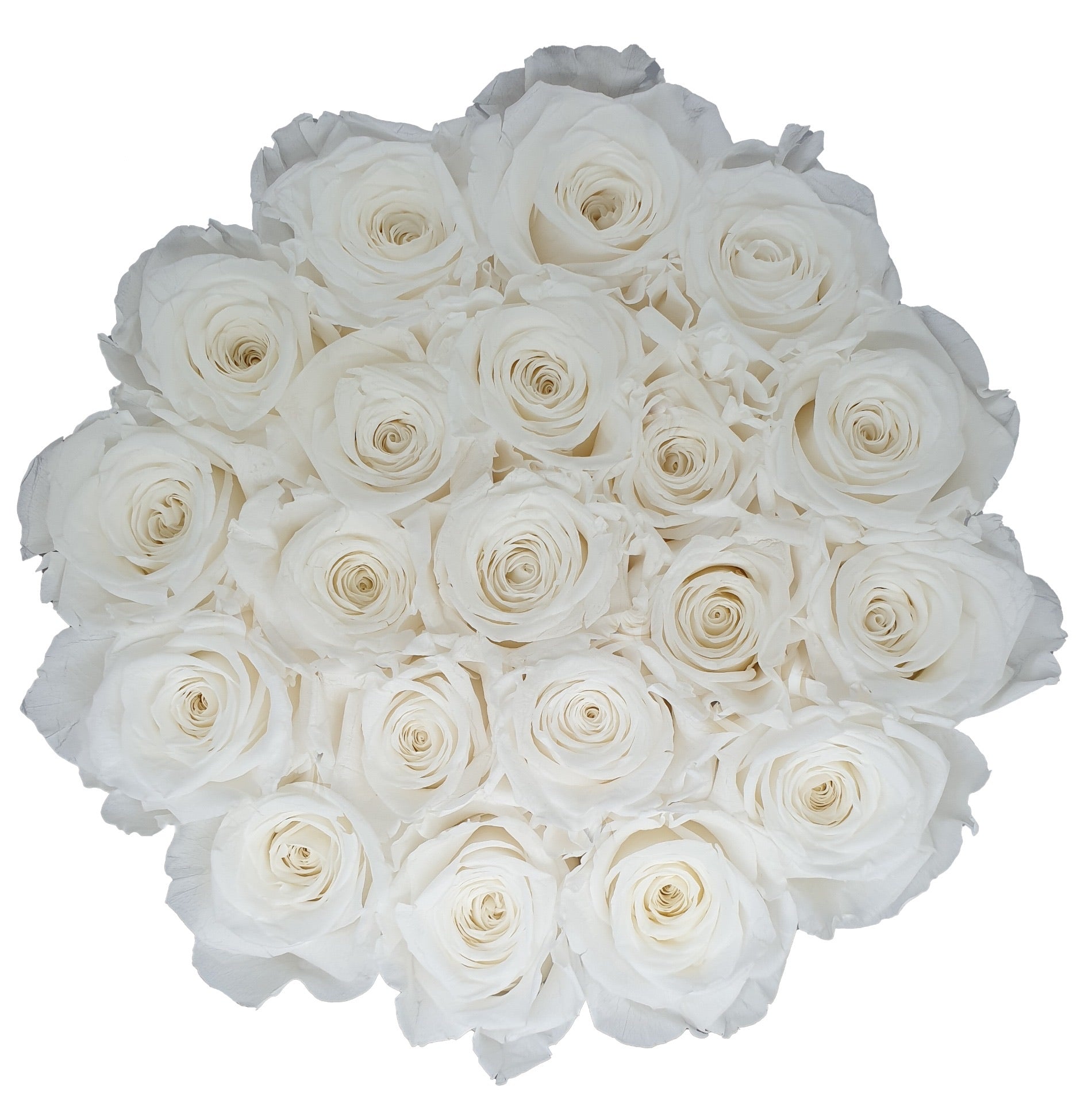 Flowerbox de Rosas Preservadas Brancas com Bombons Ferrero Rocher®