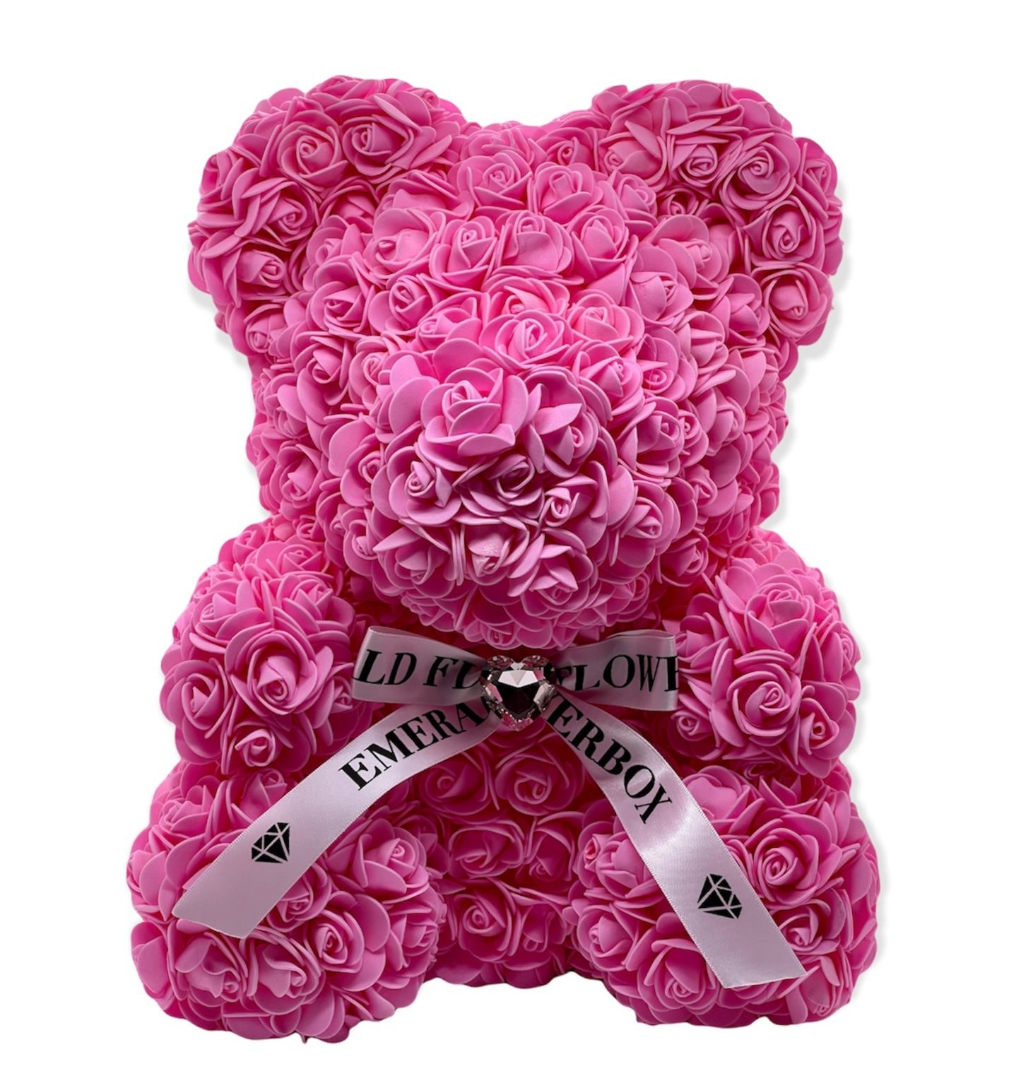 Pink Tourmaline Rose Bear - Large