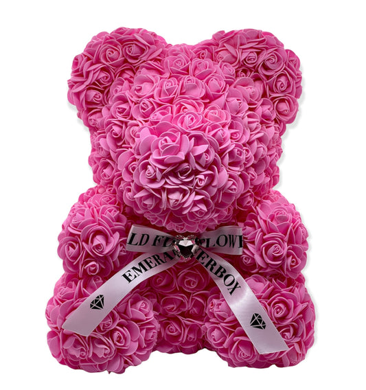Pink Tourmaline Rose Bear - Large