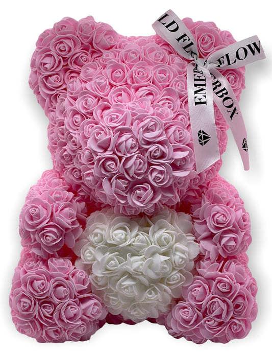 Pink Tourmaline Love Rose Bear - Large