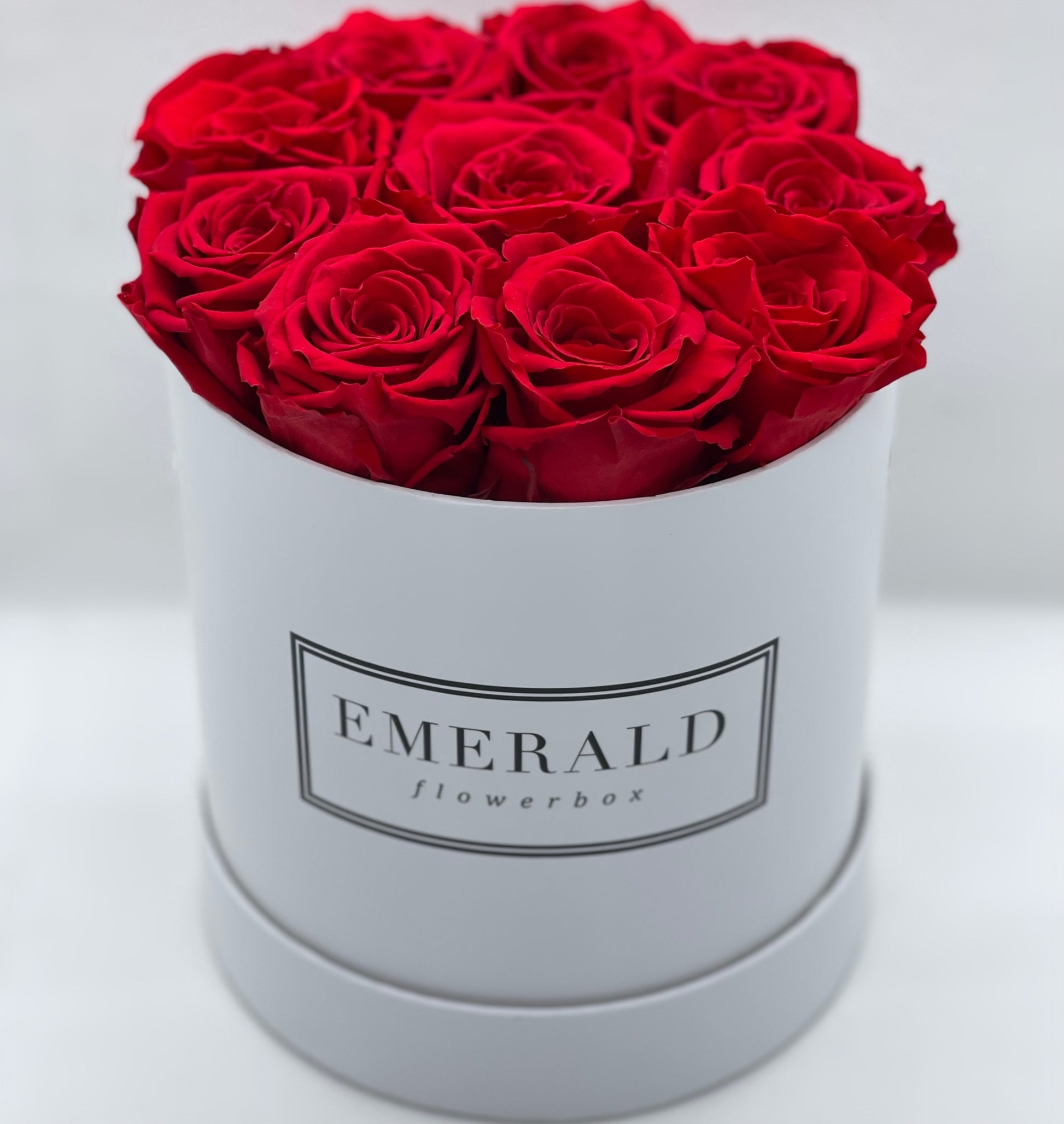 Bouquet de Rosas Preservadas Vermelhas Emerald Flowerbox