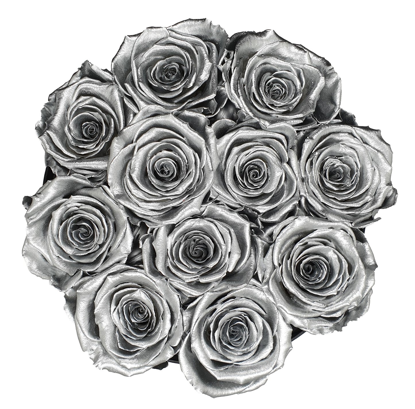 Bouquet de Rosas Preservadas Prateadas